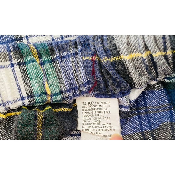 L.L. Bean Maine VTG Scotch Plaid 100% Cotton Mens Pajamas USA Sz Small Medium - Picture 7 of 8